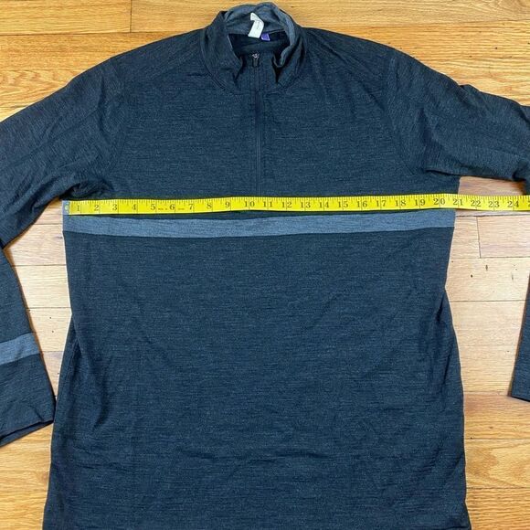 Ibex Men’s 1/4 Zip Merino Wool Sweater Gray Size Large - Picture 4 of 11